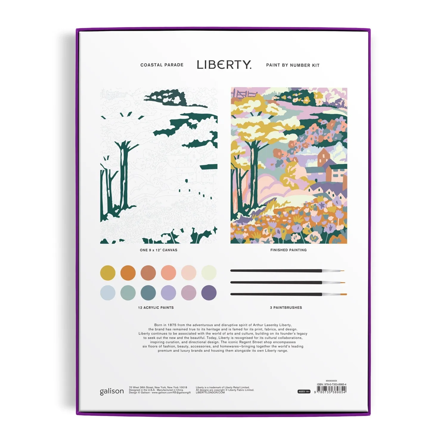 Galison Liberty Coastal Parade mal efter tal 9x12 kyst