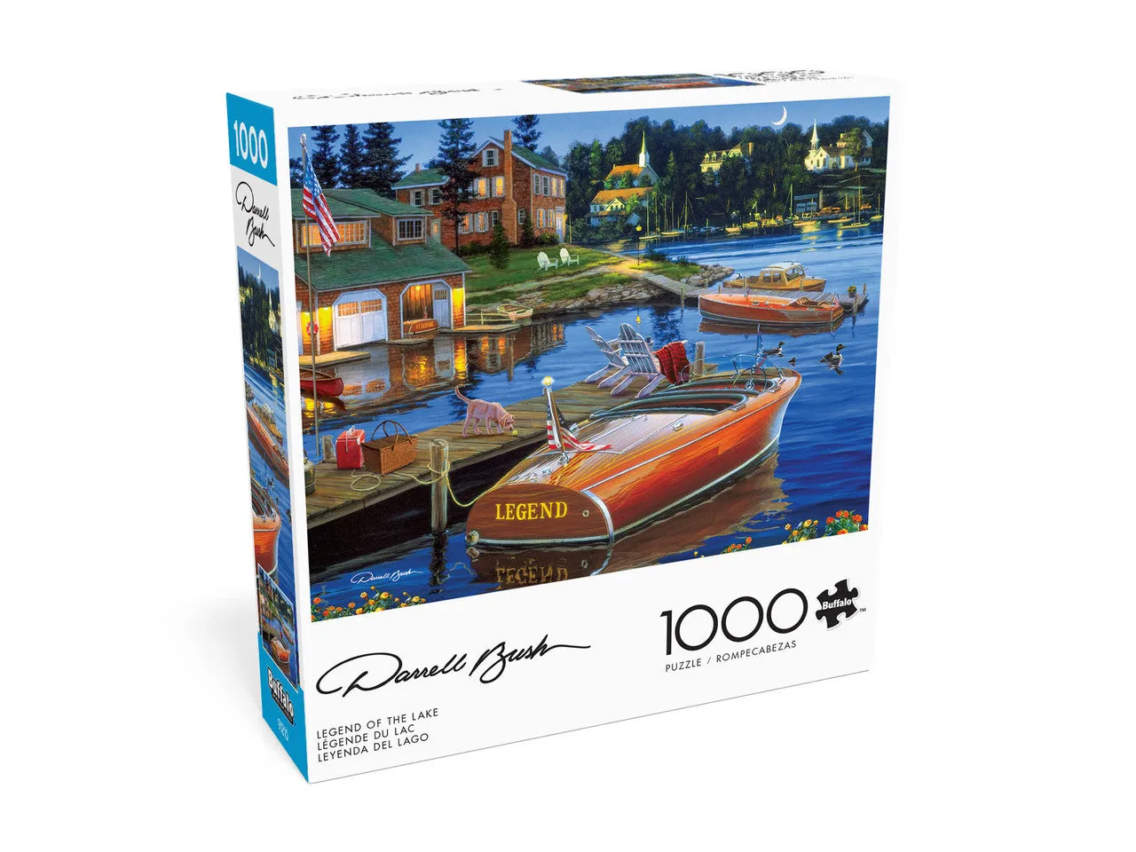 Buffalo Games Darrell Bush Legend of the Lake puslespil 1000 brikker sø