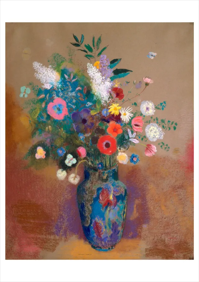 Pomegranate Odilon Redon Bouquet of Flowers kort buket