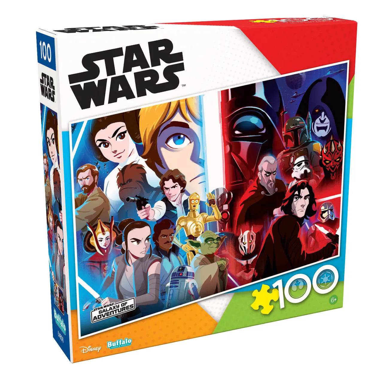 Buffalo Games Star Wars Light Versus Dark puslespil 100 brikker børn