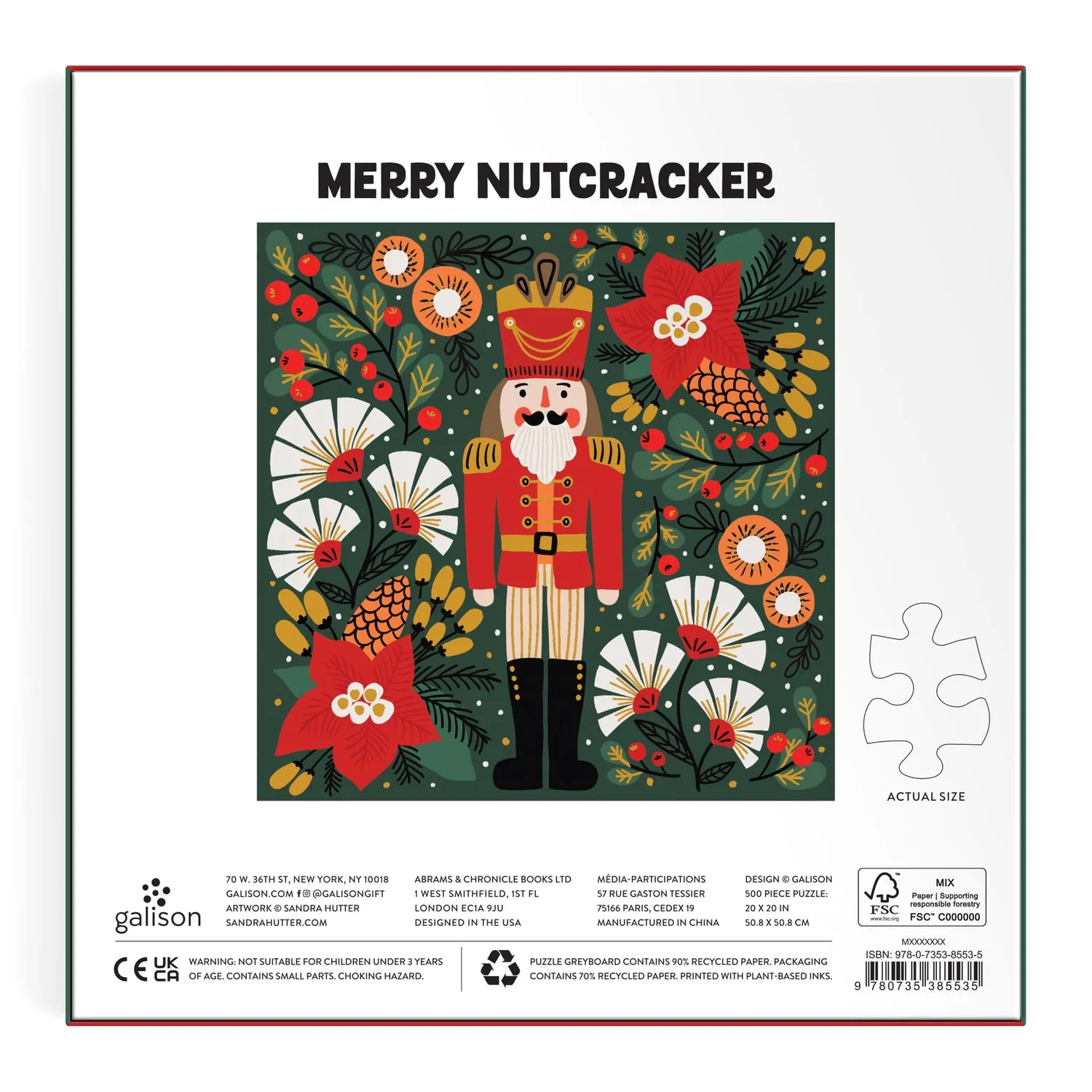 Sandra Hutter Merry Nutcracker puslespil 500 brikker folie