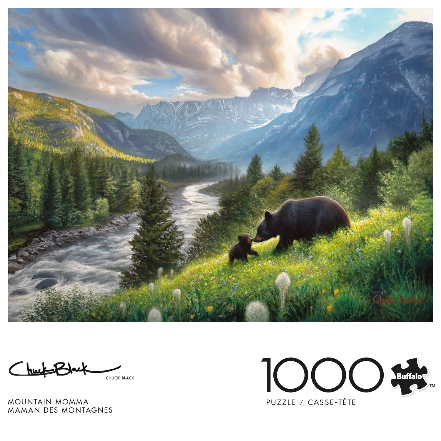 Buffalo Games Charles Black Mountain Momma puslespil 1000 brikker