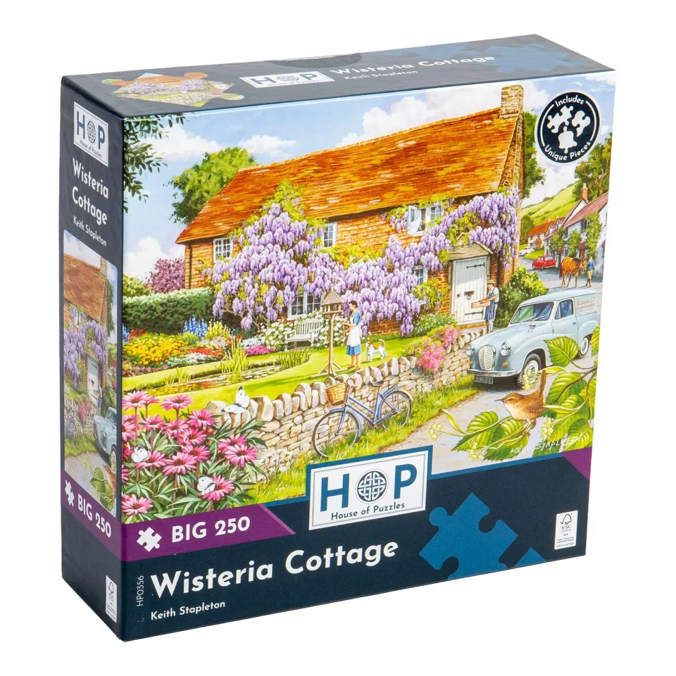 House of Puzzles Wisteria Cottage BIG puslespil 250