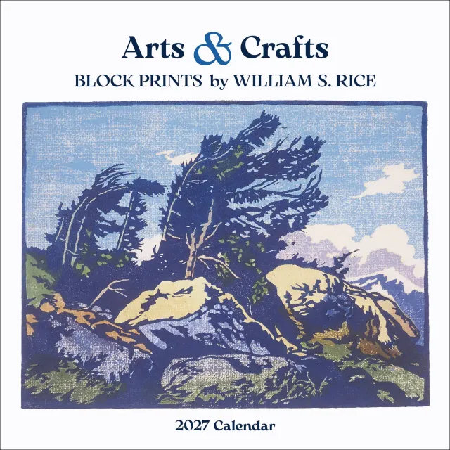 Pomegranate William S. Rice vægkalender 2027 bloktryk