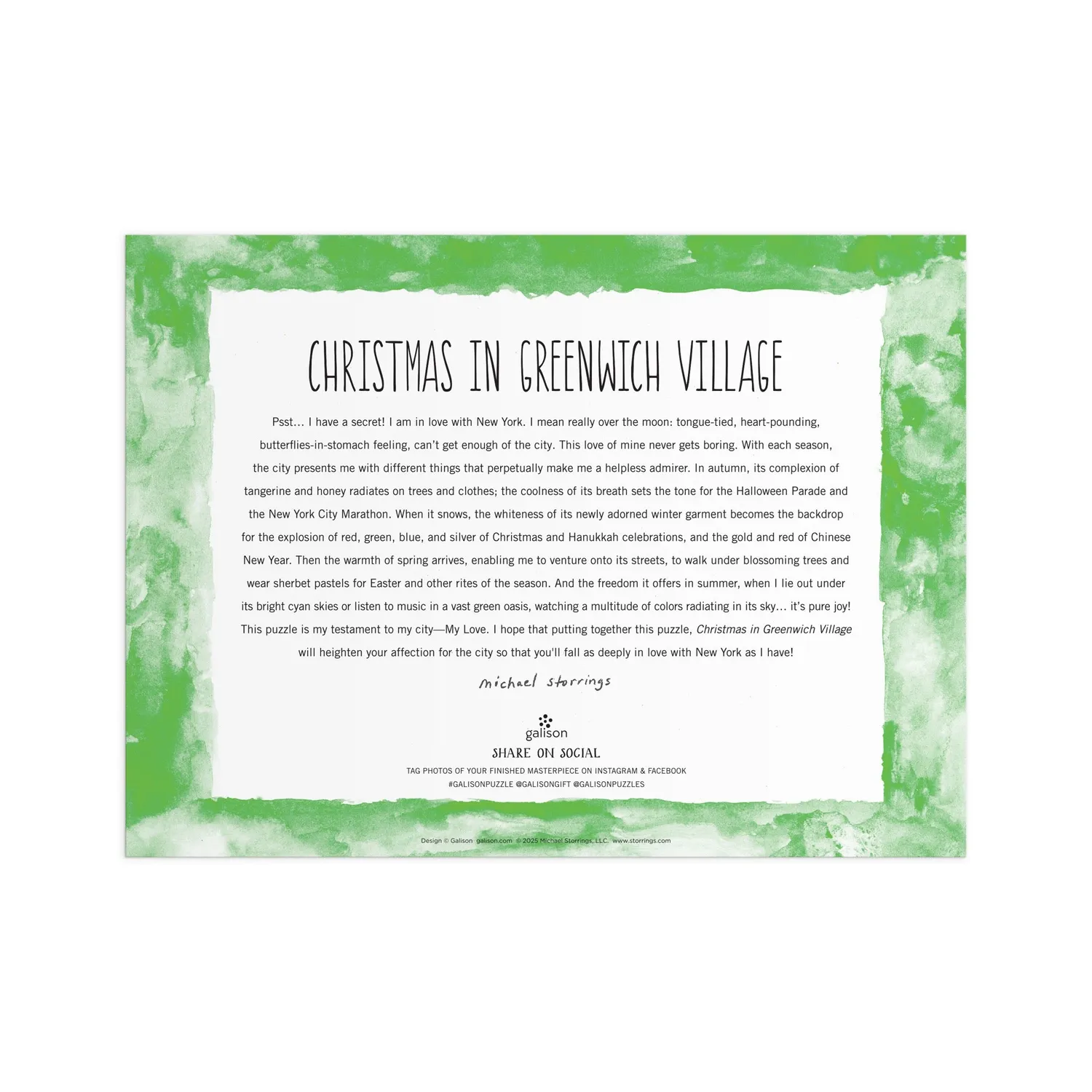 Good Puzzle Co. Storrings Christmas puslespil 1000 Greenwich