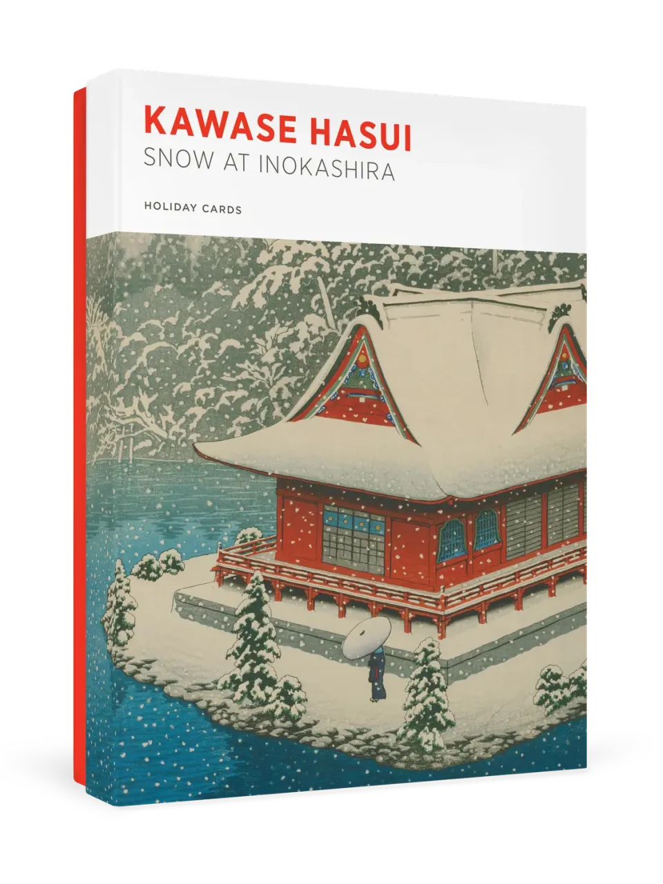 Pomegranate Kawase Hasui Snow at Inokashira julekort