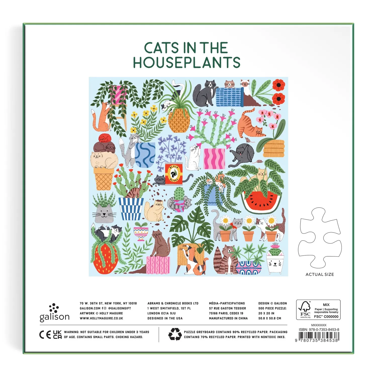 Good Puzzle Co. Cats in the Houseplants puslespil 500 katte