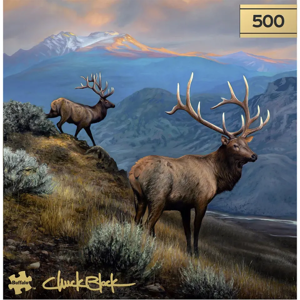 Buffalo Games Gold A Serene Stillness puslespil 500 brikker elge