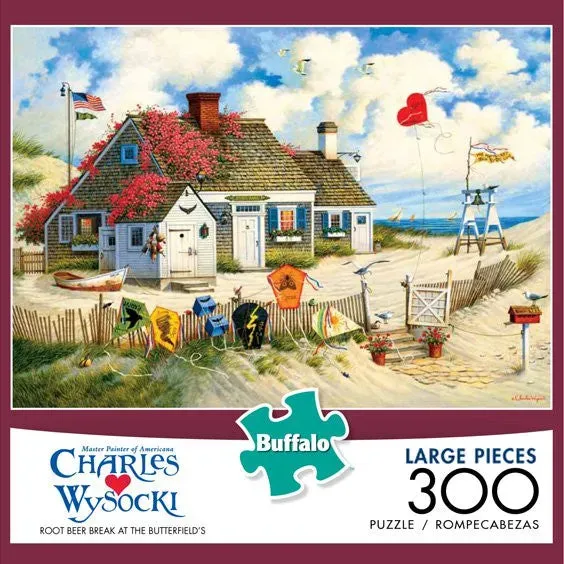 Buffalo Games Charles Wysocki Root Beer Break puslespil 300 store brikker