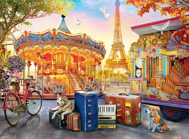 Buffalo Games Vivid Carrousel de Paris 1000 puslespil karrusel
