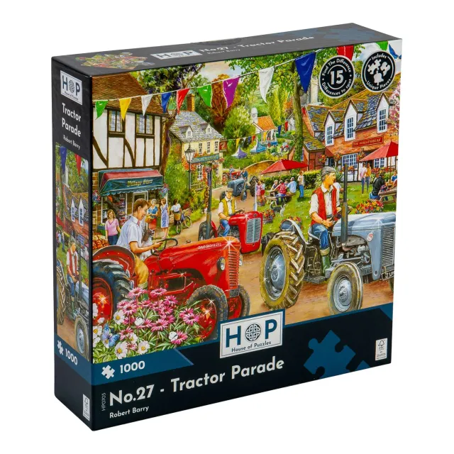 House of Puzzle No.27 Tractor Parade puslespil 1000 find forskel