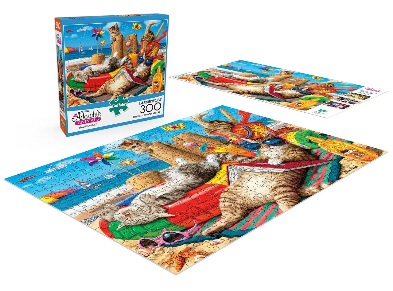 Buffalo Games Adorable Animals Beachcombers puslespil 300 katte