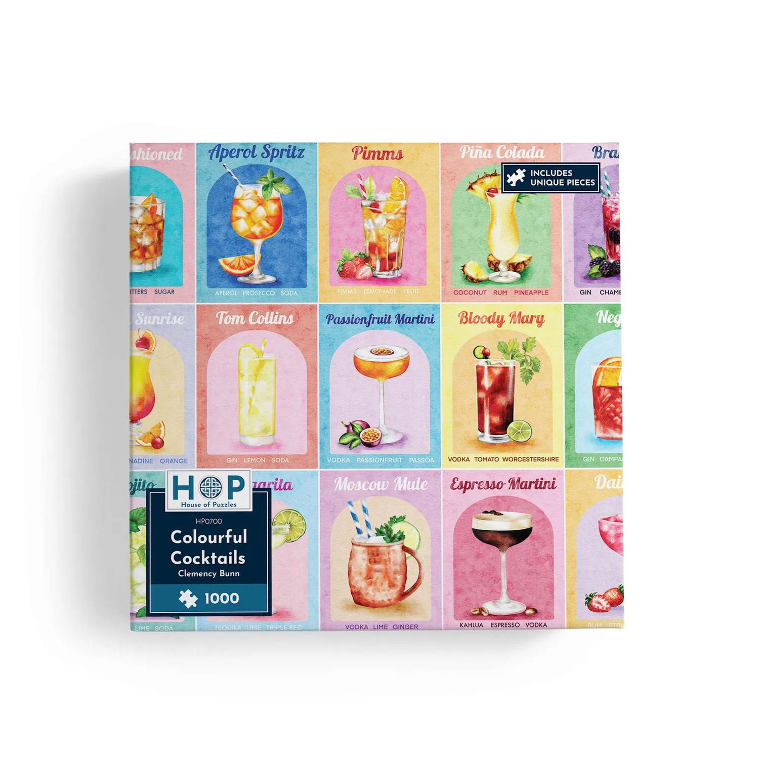 House of Puzzles Colourful Cocktails 1000 puslespil drinks