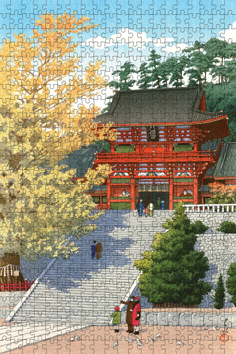 Pomegranate Kawase Hasui puslespil 500 brikker helligdom