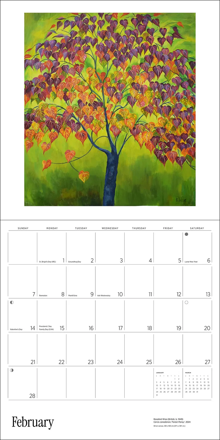Pomegranate Rosalind Wise 2027 vægkalender blomster