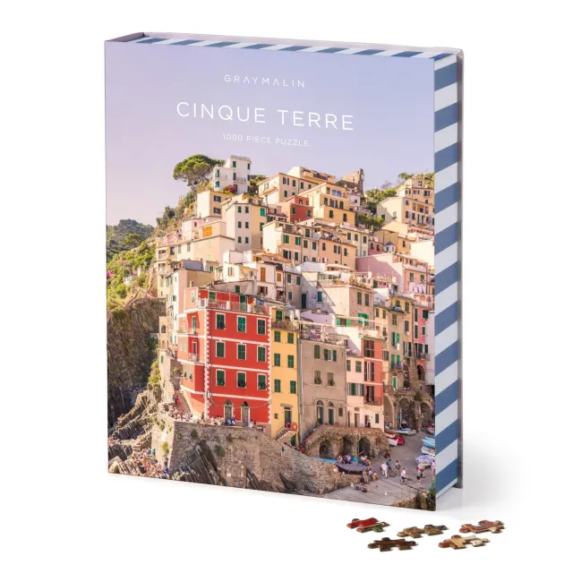 Good Puzzle Co. Gray Malin Cinque Terre 1000 brikker puslespil bogæske