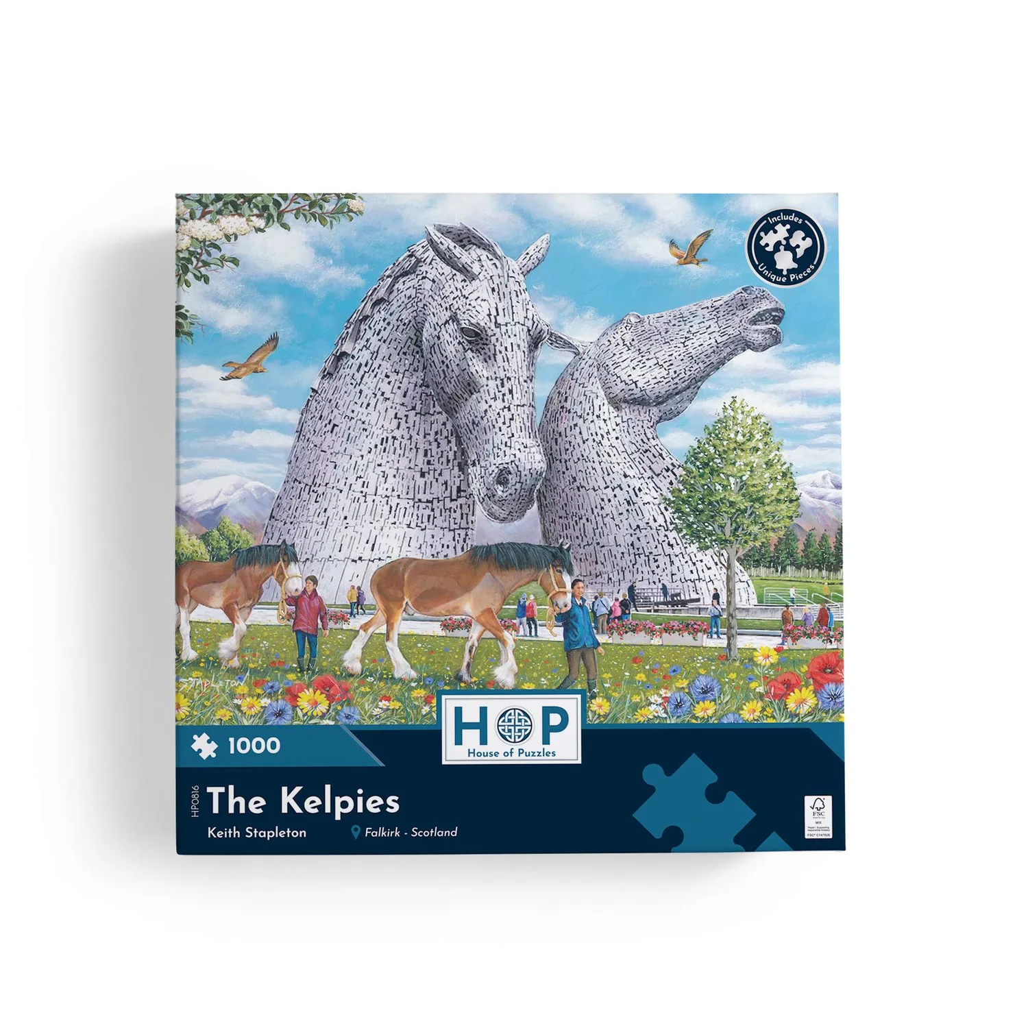 House of Puzzle The Kelpies puslespil 1000 brikker Skotland