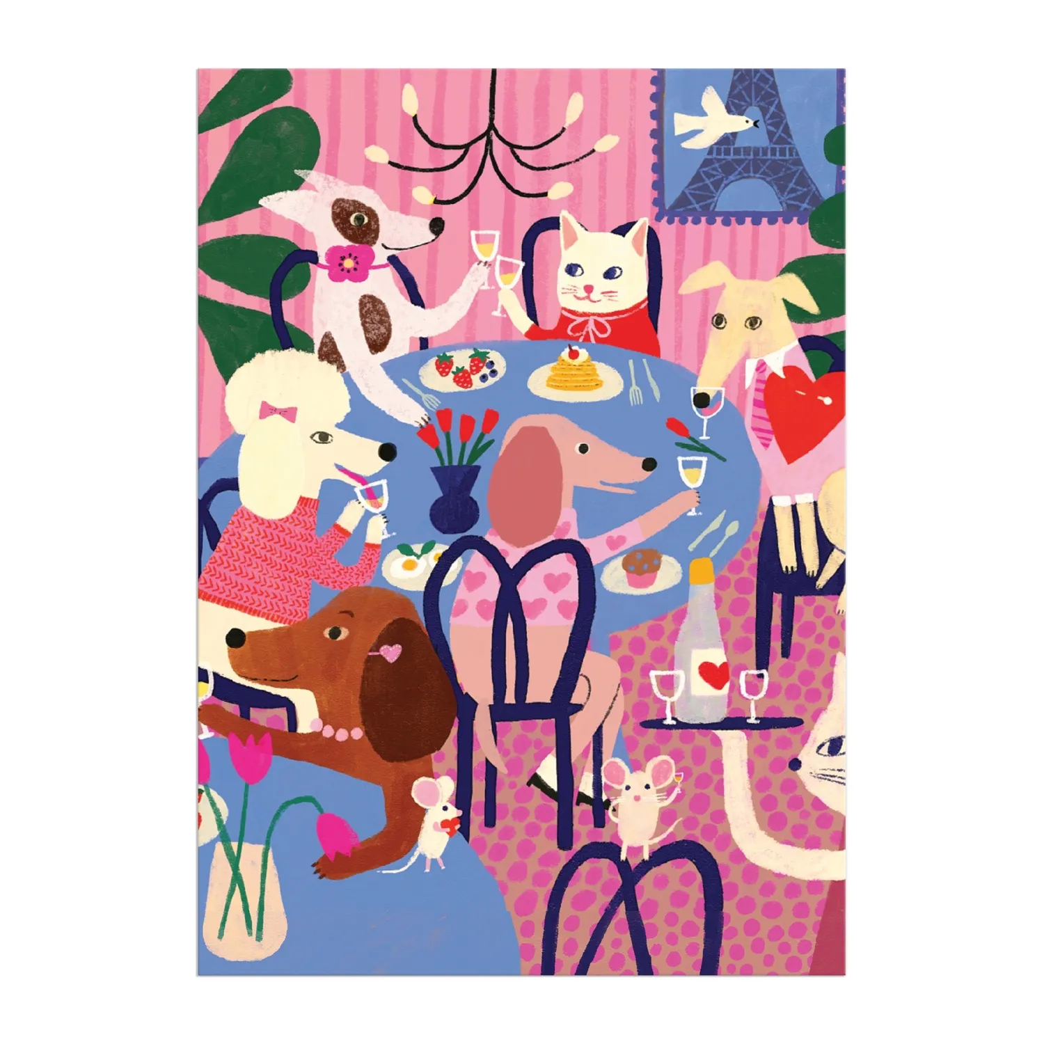 Good Puzzle Co. Paws for Love lykønskningskort puslespil 60 brikker
