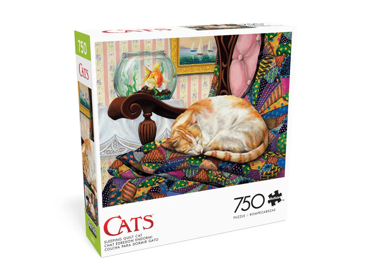 Buffalo Games Cats Sleeping Quilt Cat puslespil 750 brikker