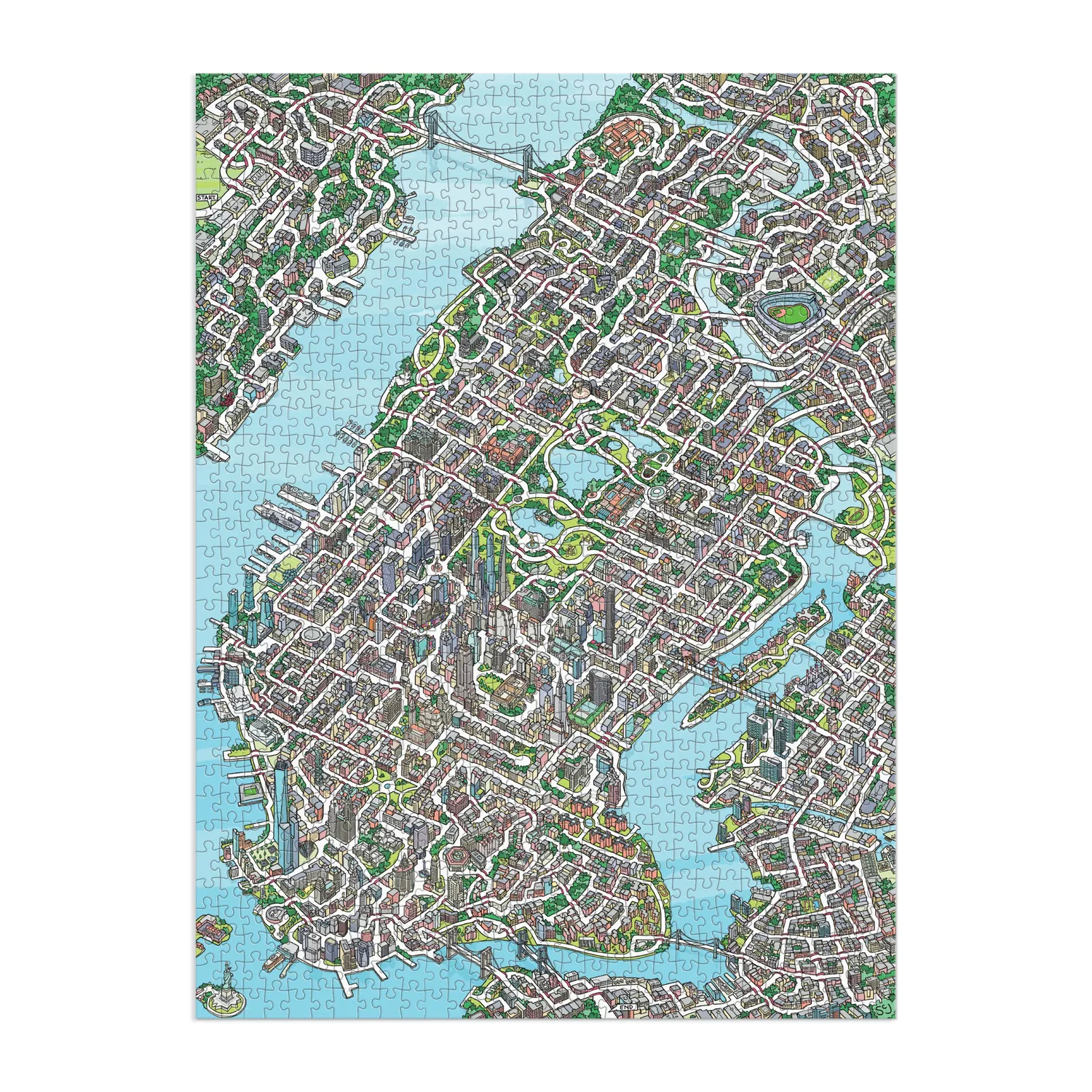 Good Puzzle Co. The Big Apple puslespil 1000 brikker labyrint