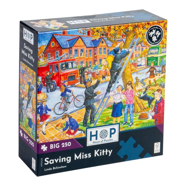 House of Puzzles Saving Miss Kitty puslespil BIG 250 hyggemotiv