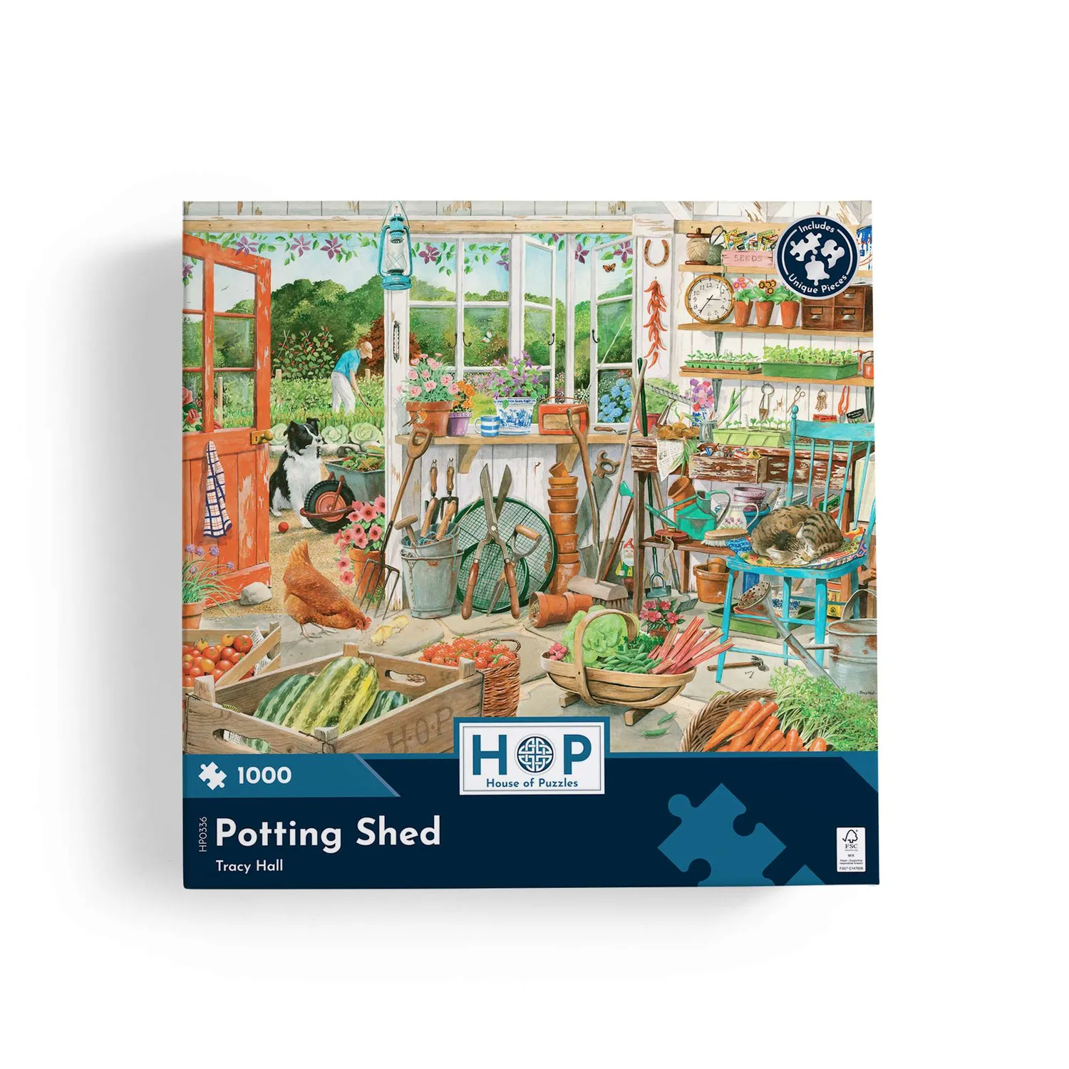 House of Puzzle Potting Shed puslespil 1000 brikker havemotiv