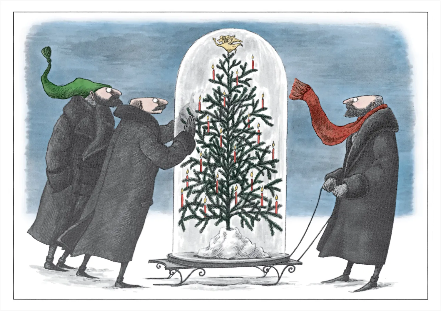 Pomegranate Gorey Greetings julekort 20 stk humor