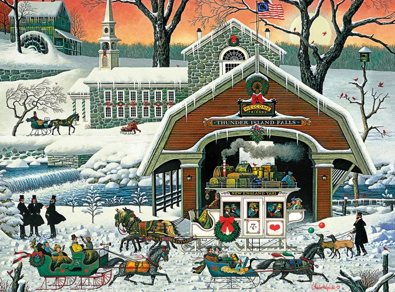 Buffalo Games Charles Wysocki Twas the Twilight Before Christmas puslespil 1000 brikker