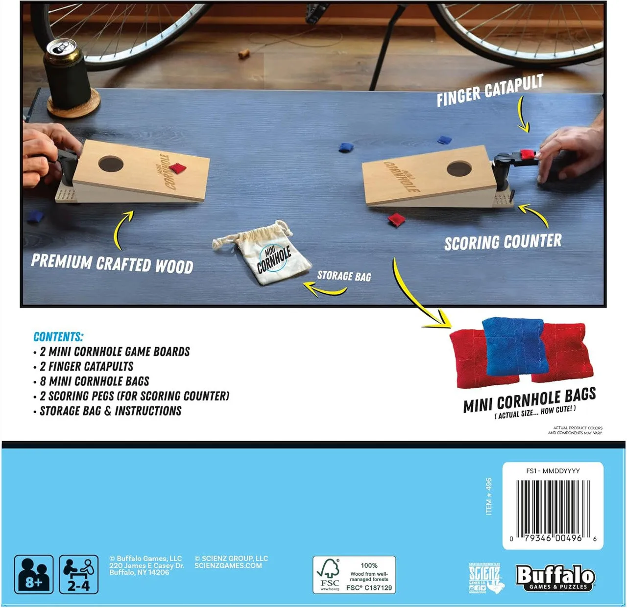 Buffalo Games Mini Cornhole spil bordmodel 2 spillere