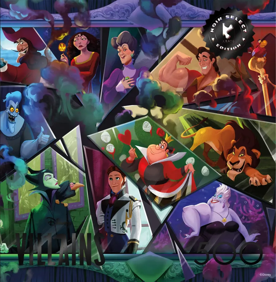 Ceaco Noir Select Disney Villains puslespil 500 brikker skurke