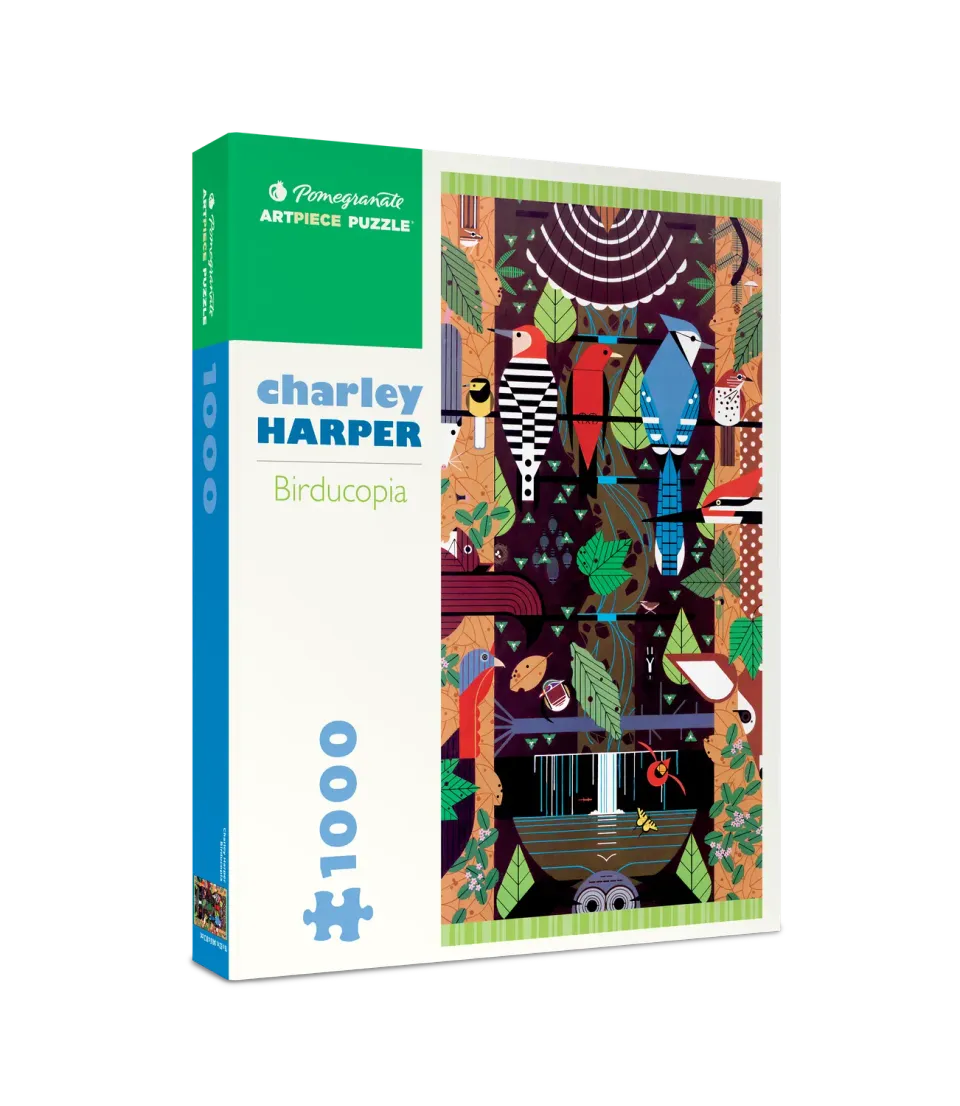 Pomegranate Charley Harper Birducopia puslespil 1000 brikker fugle