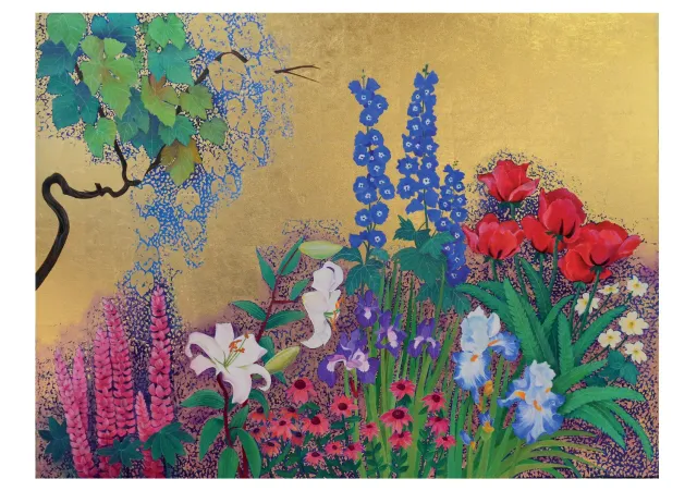 Pomegranate Joan Metcalf Shimmering Summer kort enkelt blomstermotiv