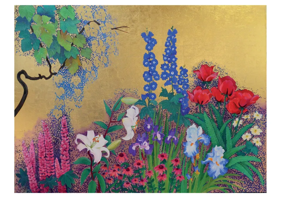 Pomegranate Joan Metcalf Shimmering Summer kort enkelt blomstermotiv