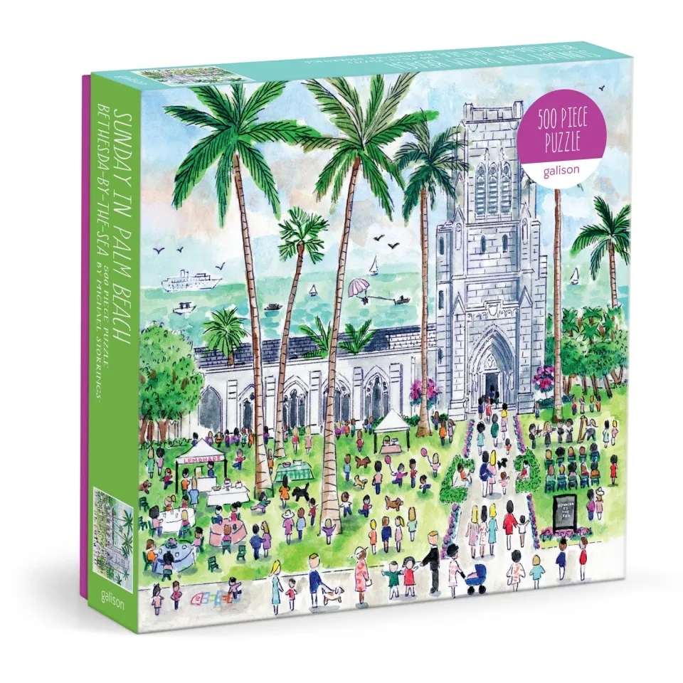 Good Puzzle Co. Michael Storrings Sunday in Palm Beach puslespil 500 brikker kirke