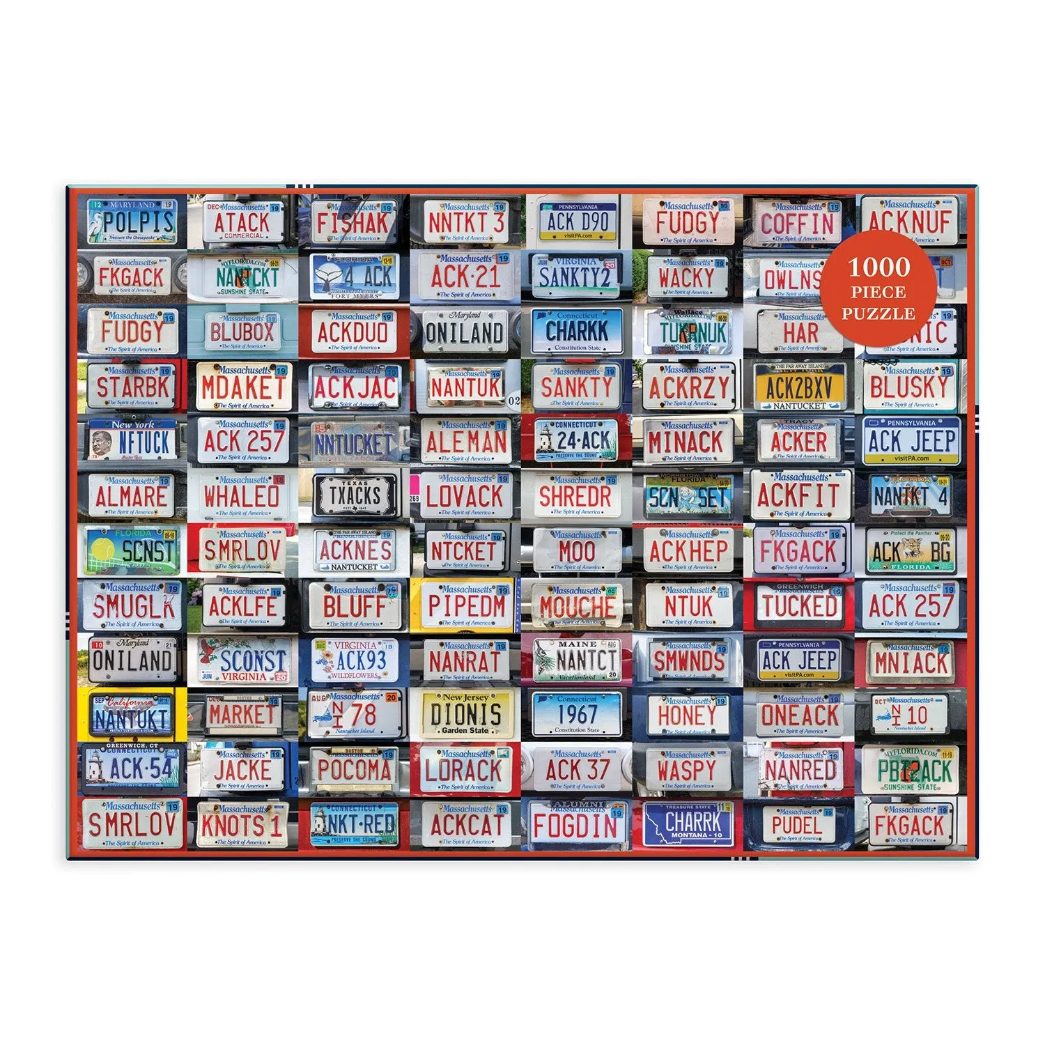Good Puzzle Co. Nantucket License Plates puslespil 1000 brikker