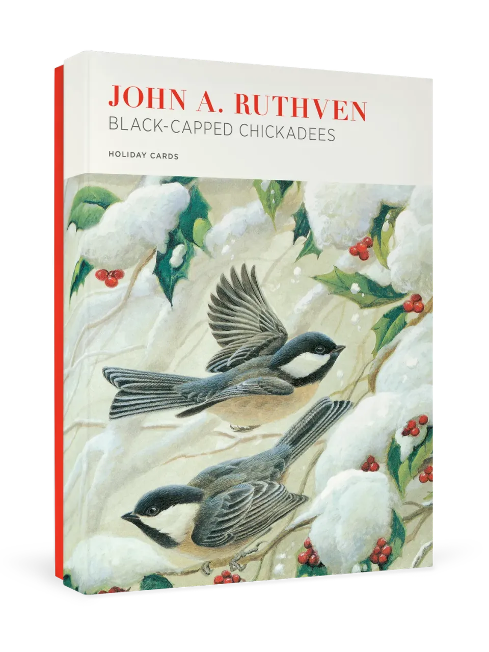 Pomegranate John Ruthven Black Capped Chickadees julekort fugle