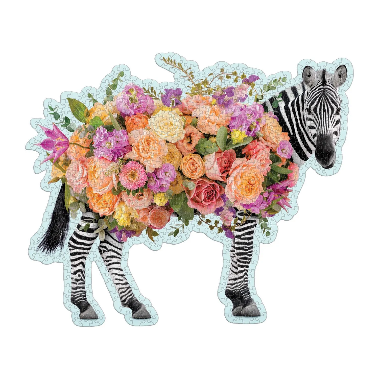 Good Puzzle Party Animal puslespil 750 brikker zebra blomst