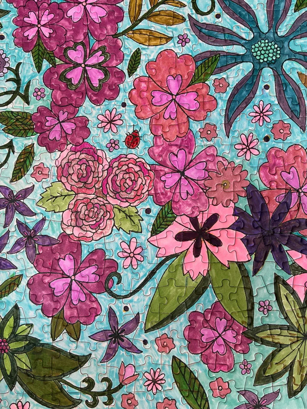 Andrea Pippins Flowers puslespil 1000 brikker malebog panorama