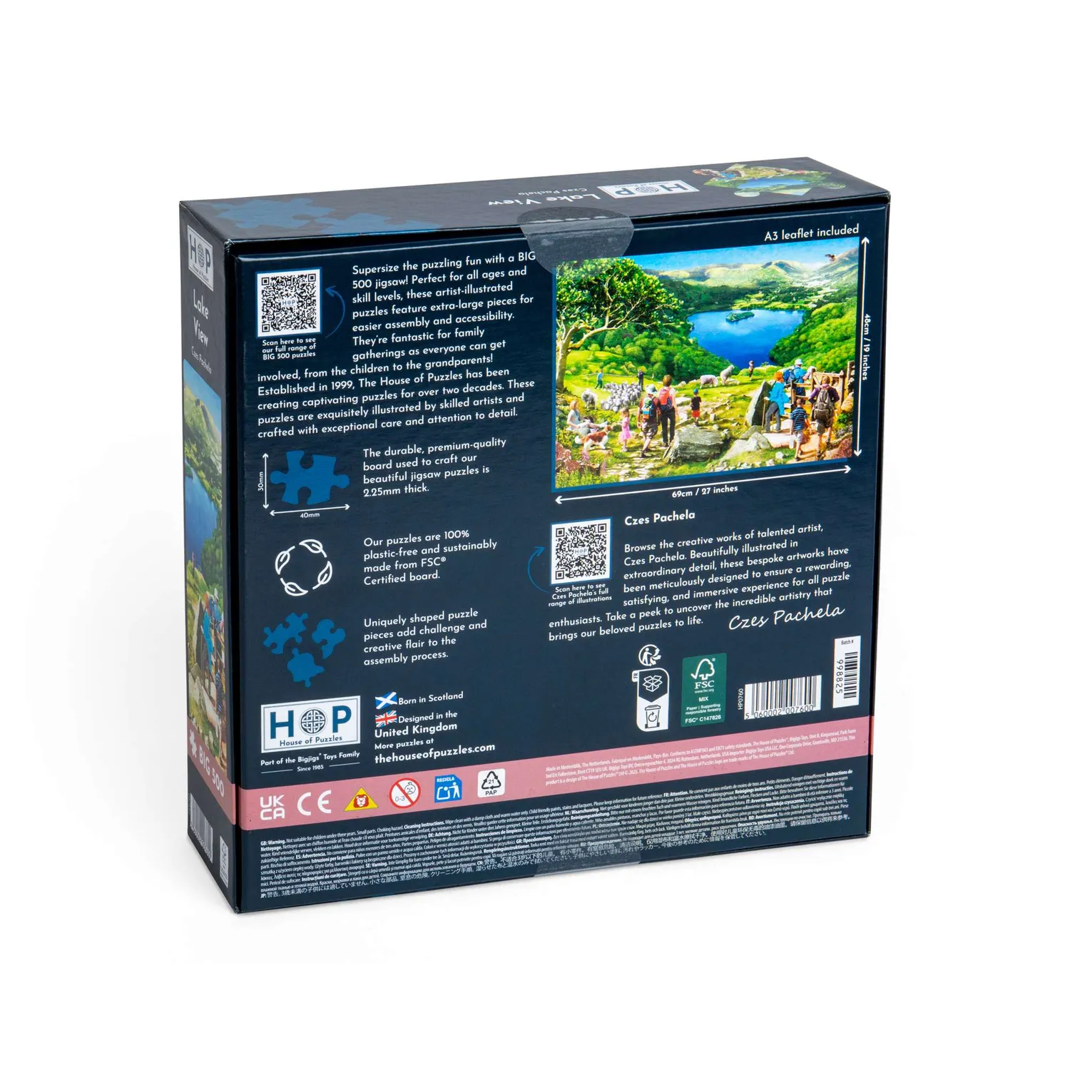 House of Puzzles BIG Lake View puslespil 500 brikker sø