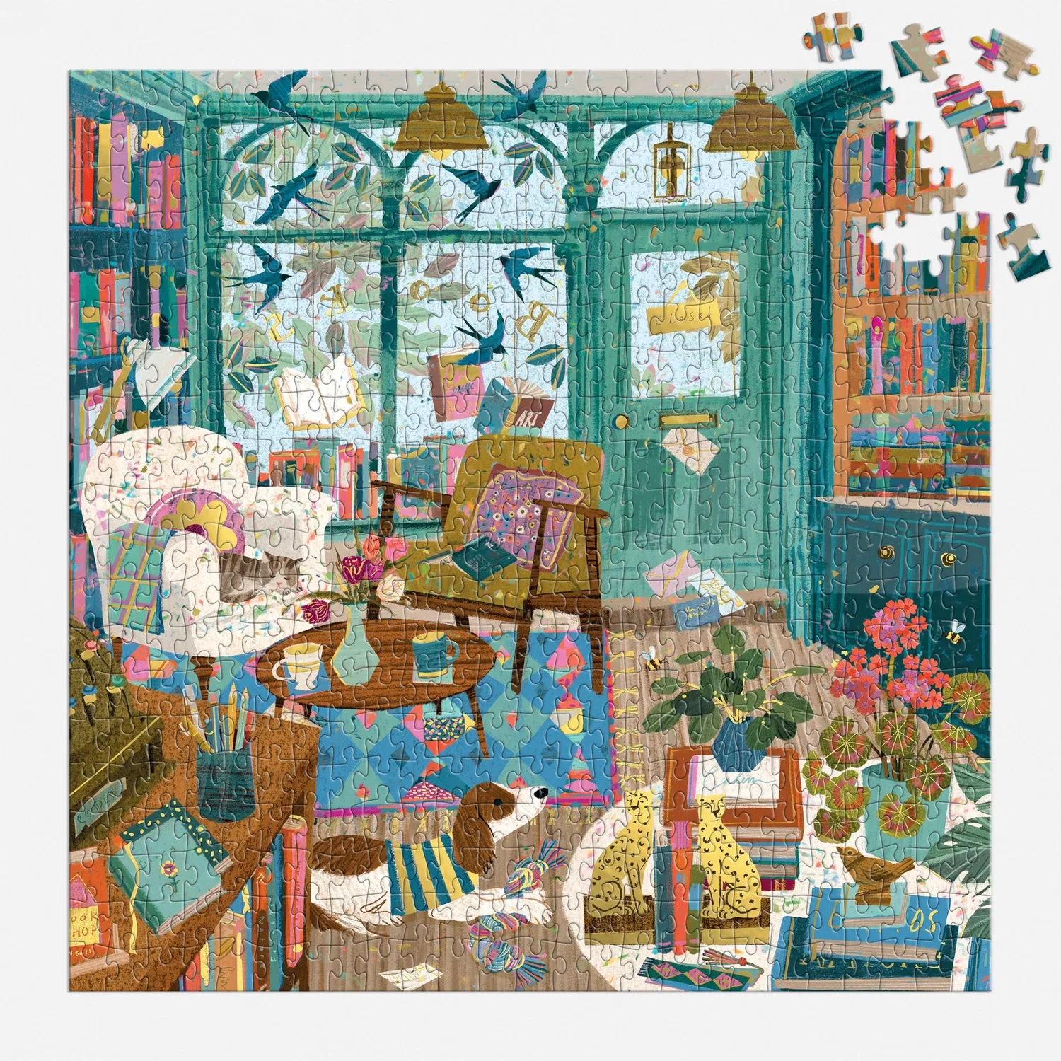 Galison Bookshop Afternoon puslespil 500 brikker folie