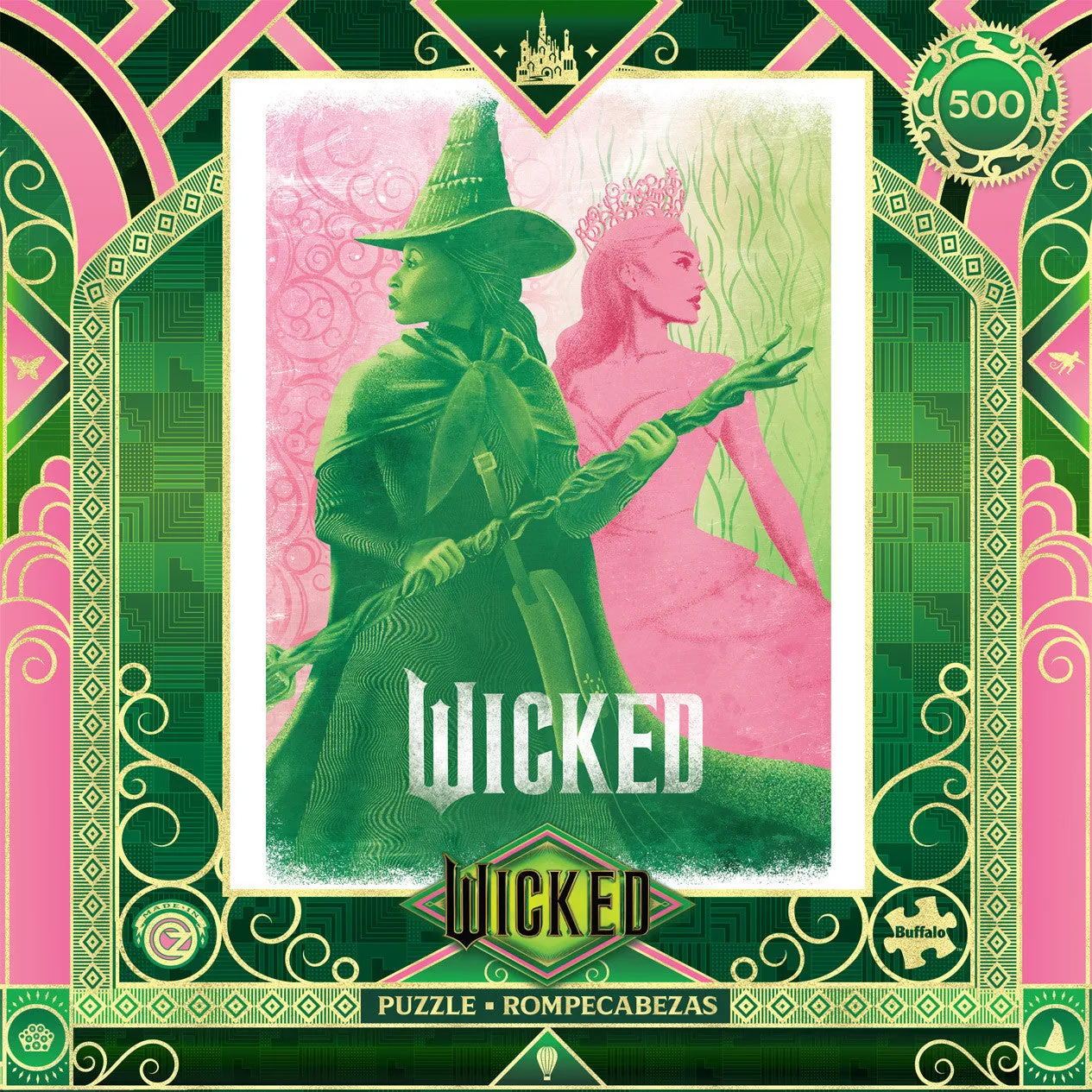 Buffalo Games Wicked Pink Goes Good with Green puslespil 500 brikker