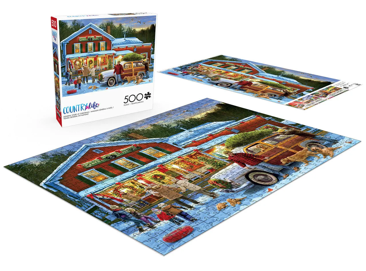 Buffalo Games Country Life General Store at Christmas puslespil 500 brikker jul