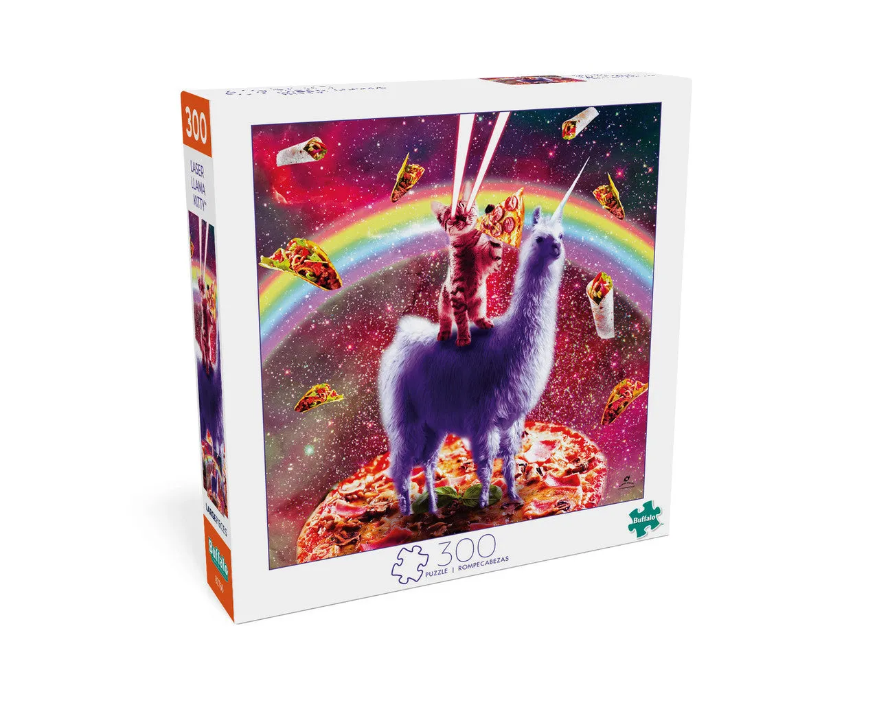 Buffalo Games Laser Llama Kitty puslespil 300 store brikker sjov