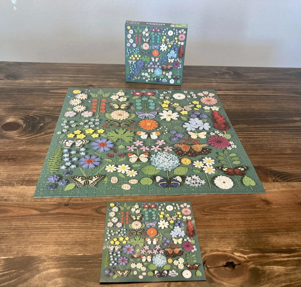 Good Puzzle Co. Butterfly Botanica puslespil 500 brikker formbrikker