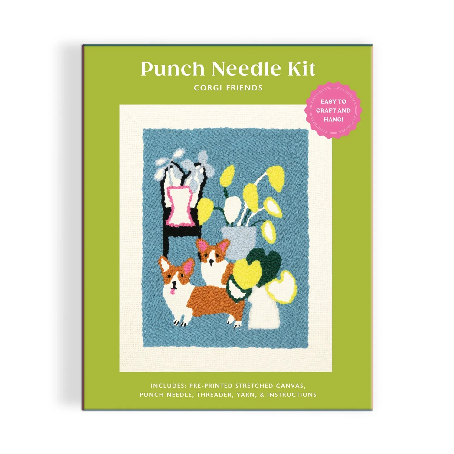 Good Puzzle Co. Corgi Friends punch needle sæt broderi