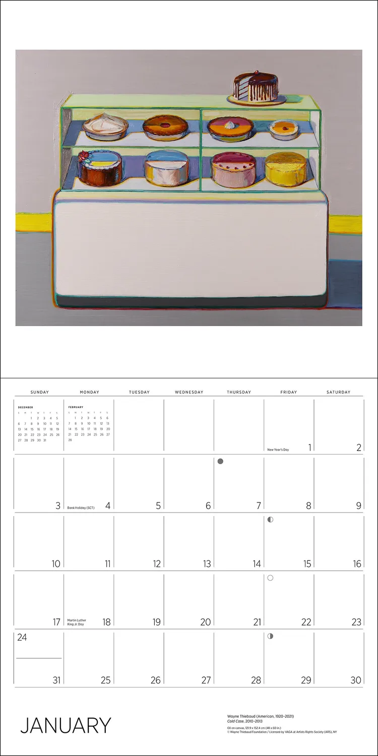 Pomegranate Wayne Thiebaud 2027 vægkalender kager