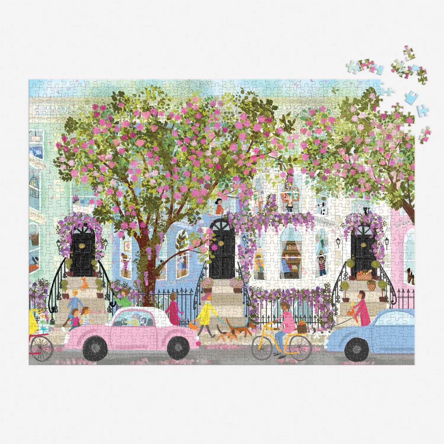 Good Puzzle Co. Joy Laforme Spring Terrace puslespil 1000 brikker forår