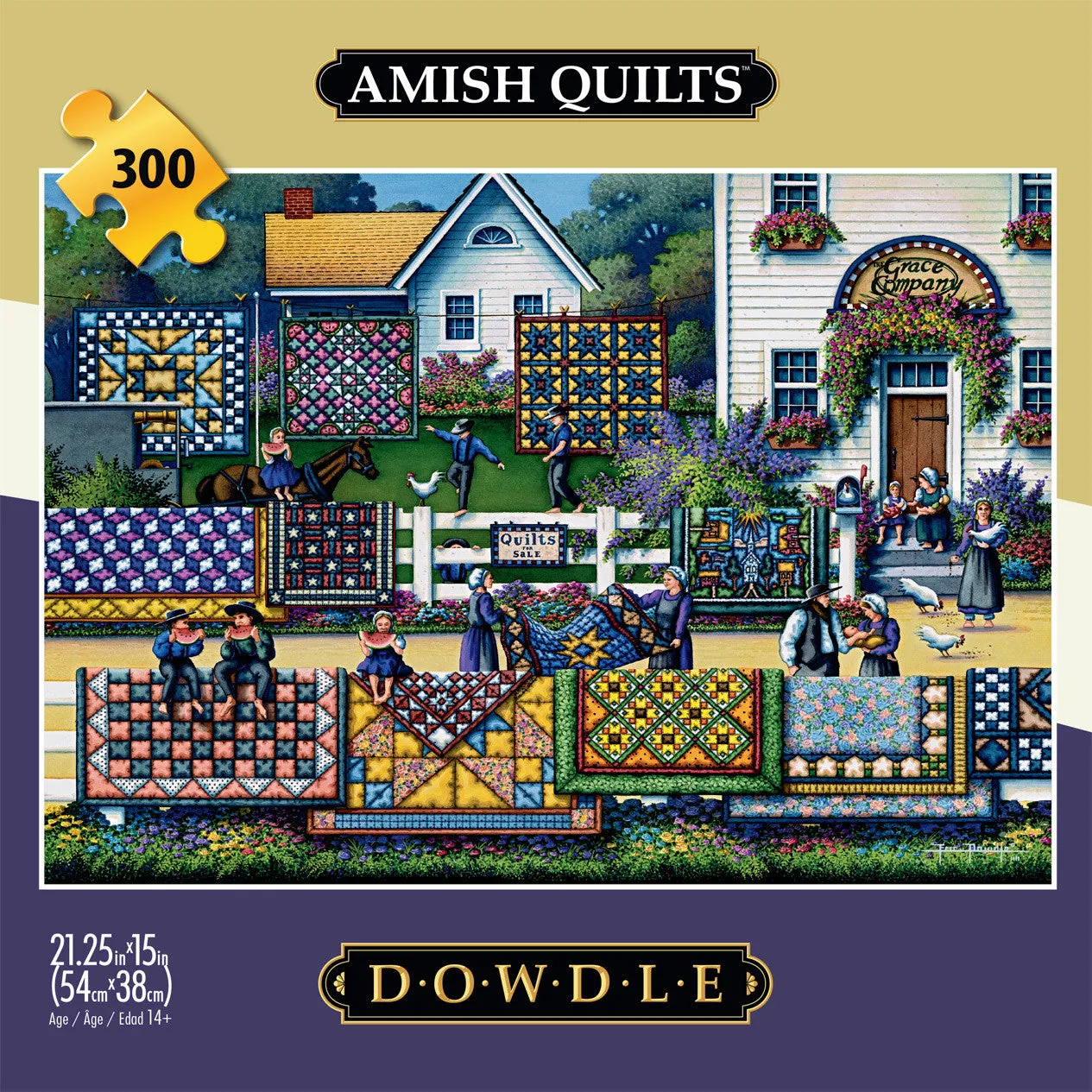Buffalo Games Eric Dowdle Amish Quilts puslespil 300 brikker