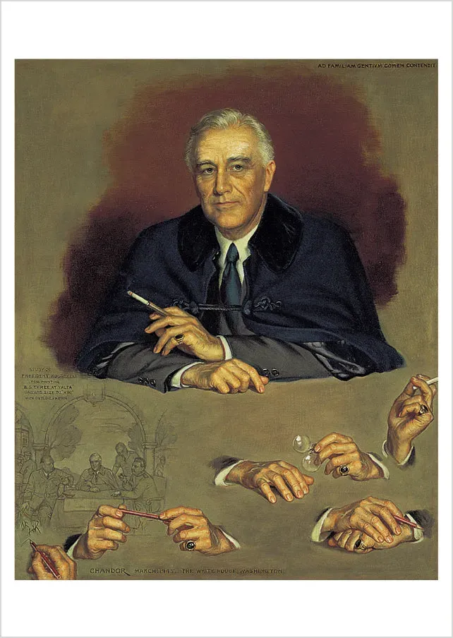 Pomegranate Franklin D Roosevelt postkort historie