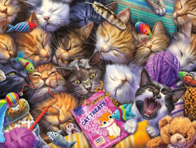 Buffalo Games Cats Cat Nap puslespil 750 brikker katte